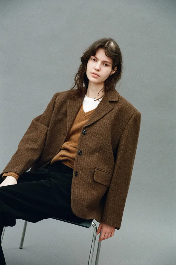 Dagmar herringbone jacket (Brown)