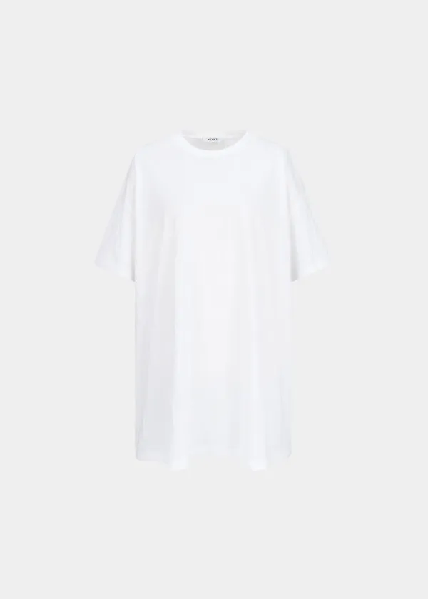 W CREASED COTTON T-SHIRT - WHITE