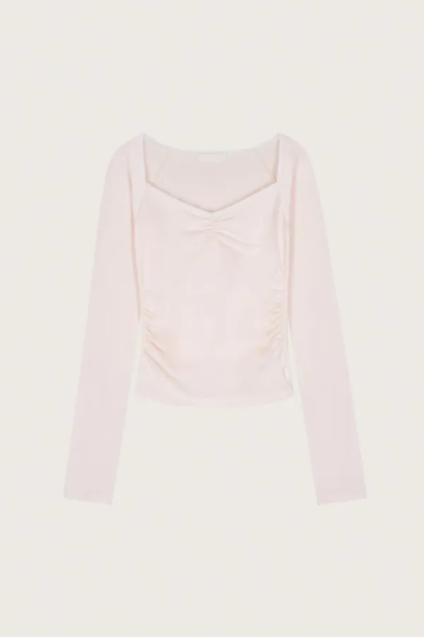 Sweet Daisy Shirring Top, Pink