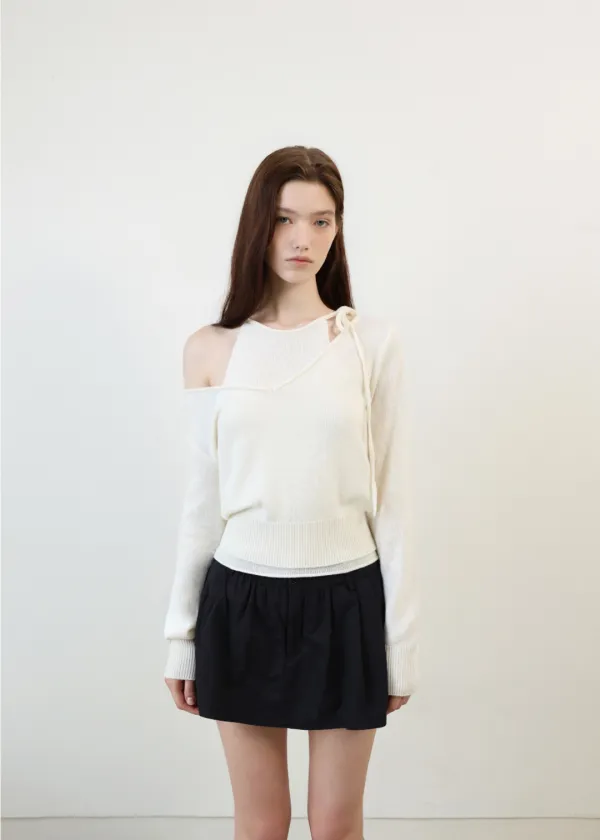 [2ND] Ray Deep V Knit(Ivory)