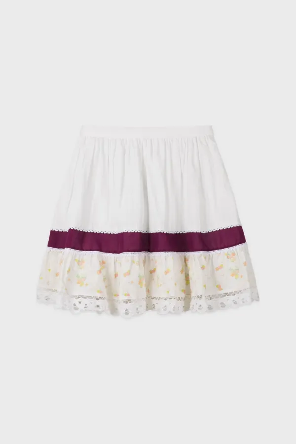 SN Floral Mix Skirt (Cream)