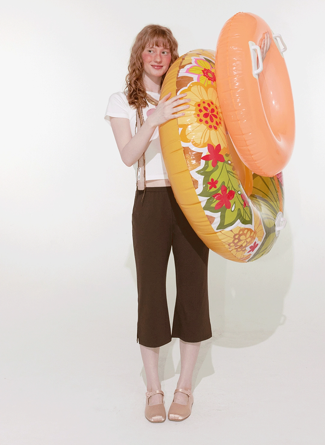 루루서울 Button Capri Pants (Brown) 상품 이미지 2