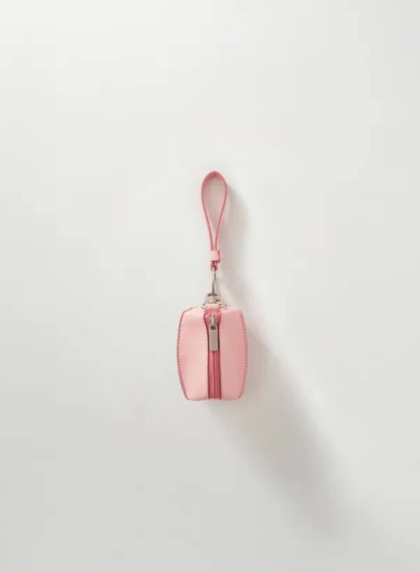 Barrel Mini Pouch Keyring - Light Pink