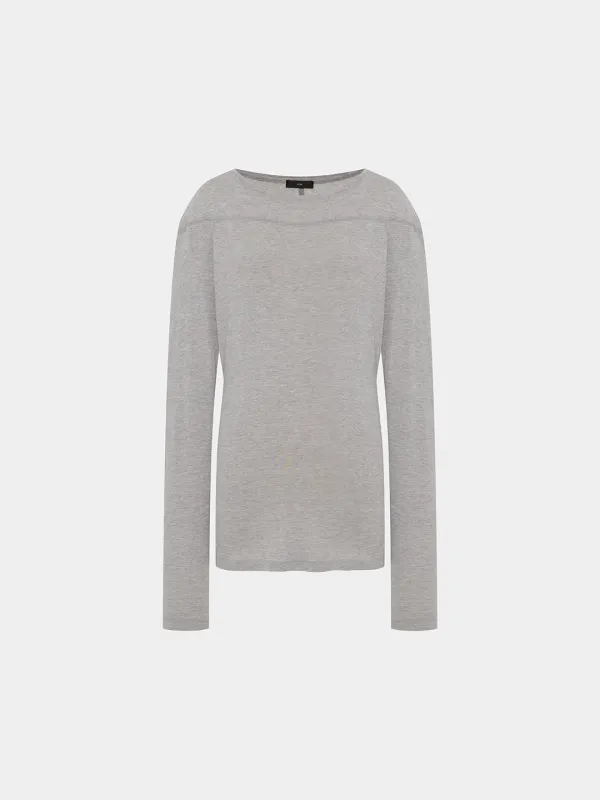 Belinda rayon silk boat neck T