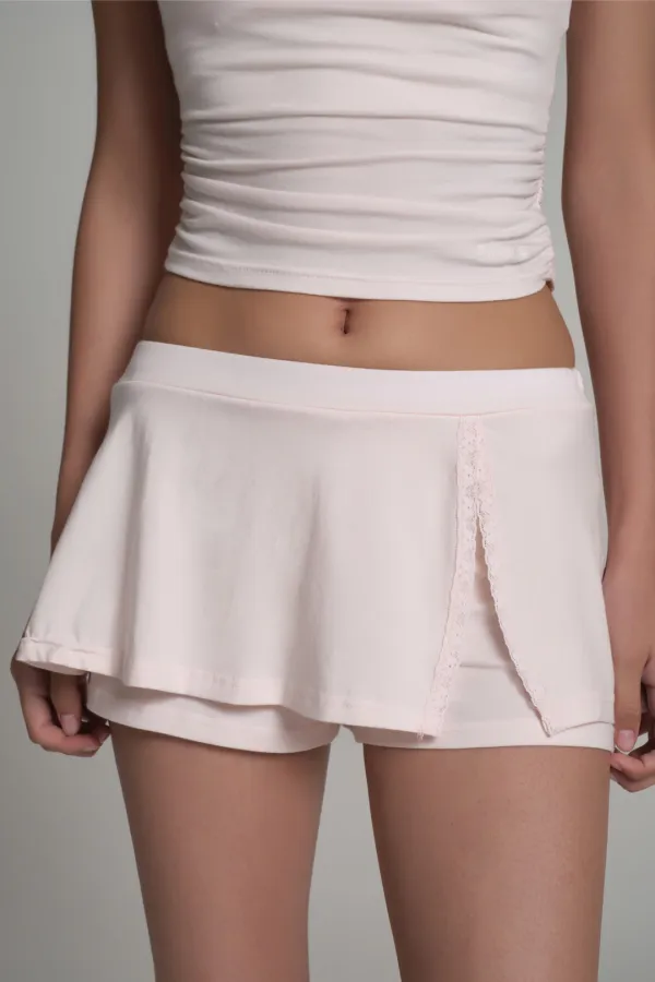 Strawberry milk wrap skirt, Pink