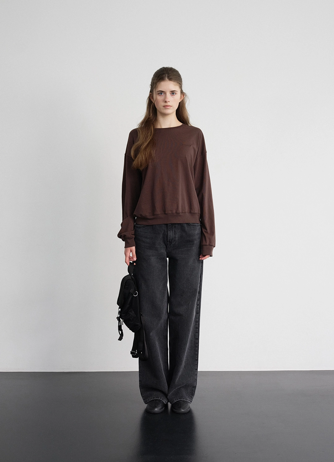 더바넷 Pure Soft Sweat Tee_Brown 상품 이미지 1