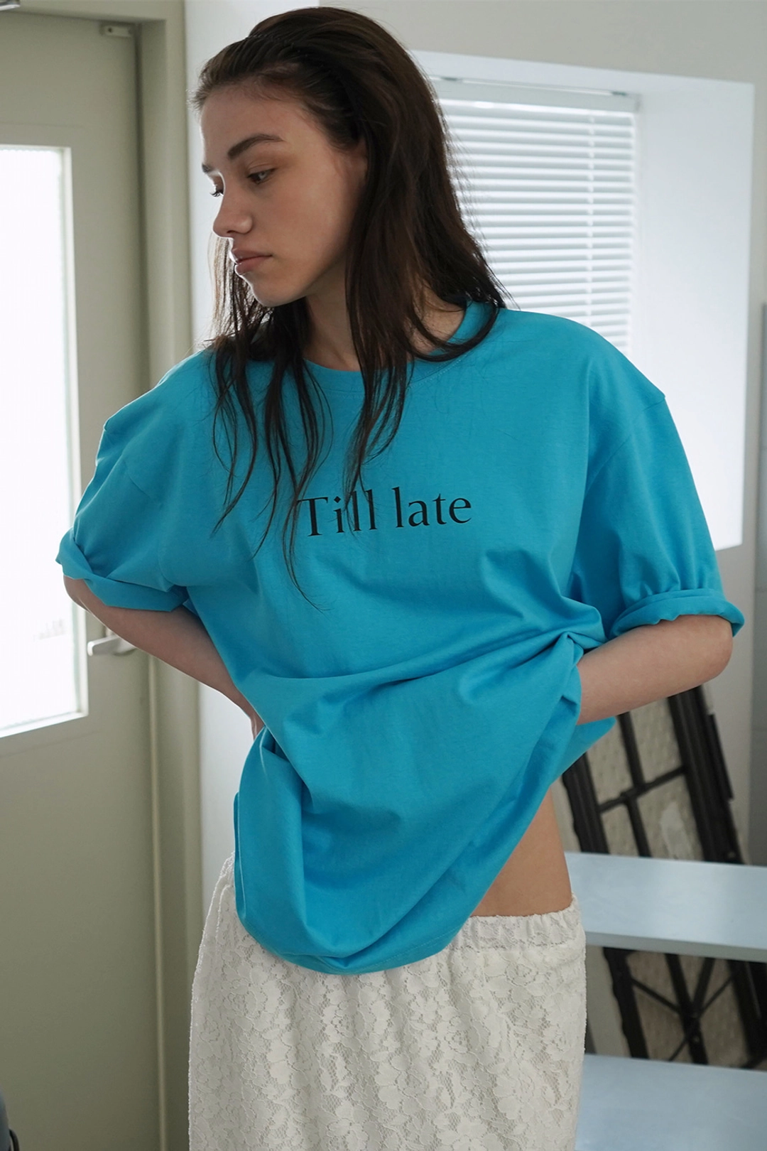 위드아웃썸머 Till logo t-shirt_blue 상품 이미지 1