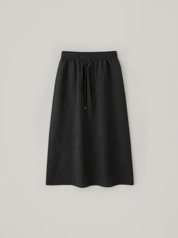 String Maxi Skirt - Black