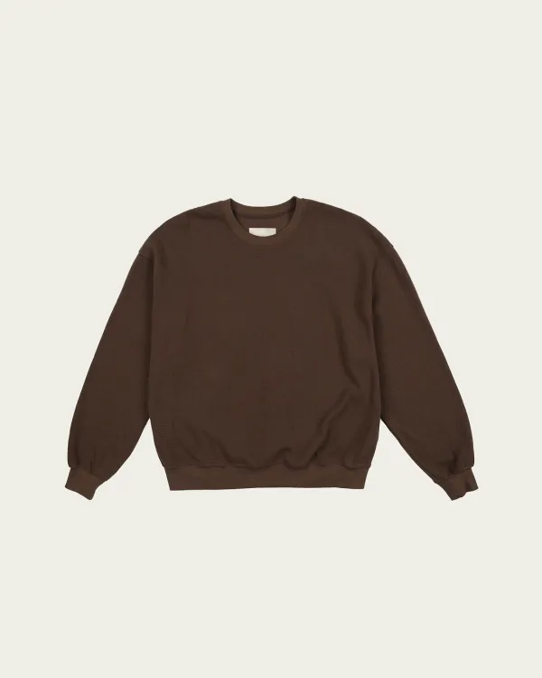 (6차) Finn Waffle Sweatshirt - Brown