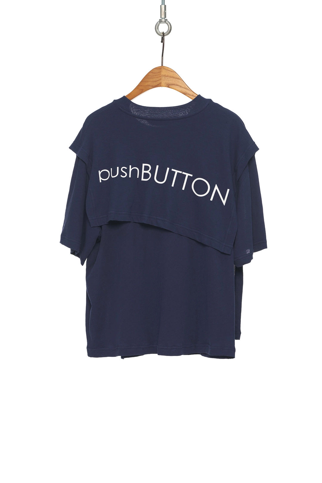 푸쉬버튼 SS25 NAVY ASYMMETRIC JERSEY TOP 상품 이미지 3