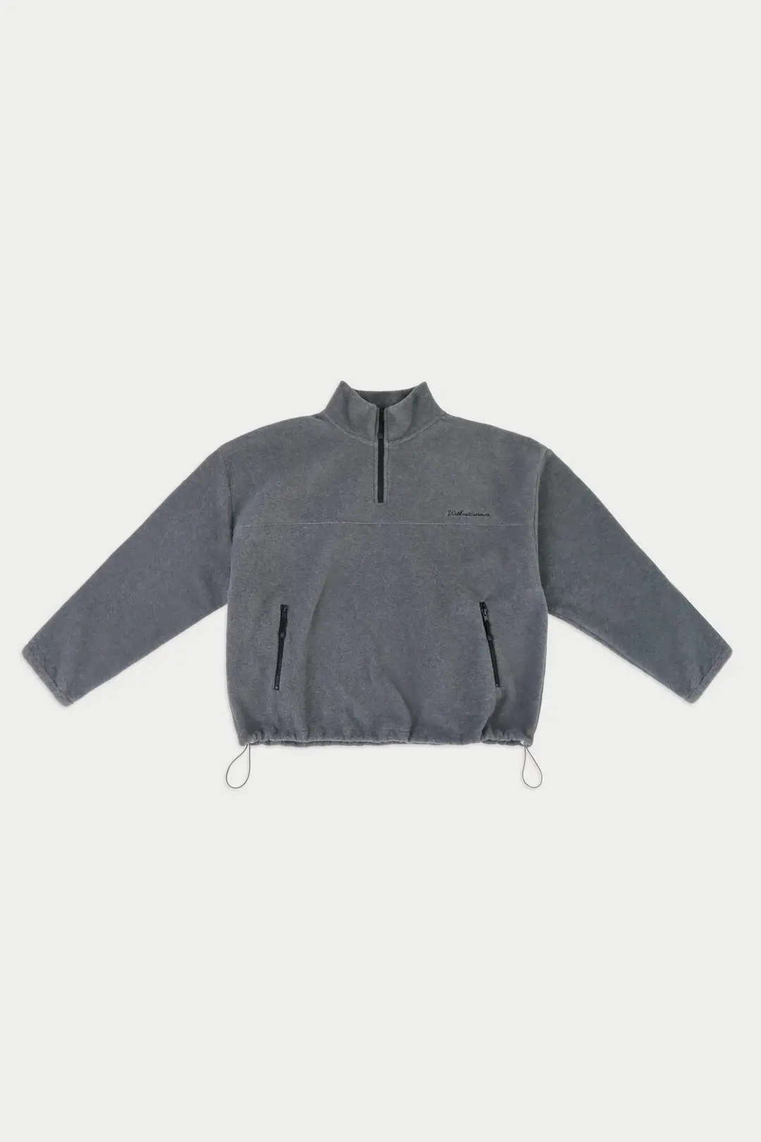 Love fleece half zip up_charcoal