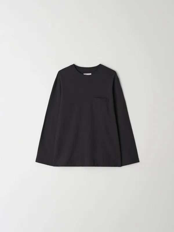 [2nd] U.S boxy l/s t-shirt_washed black
