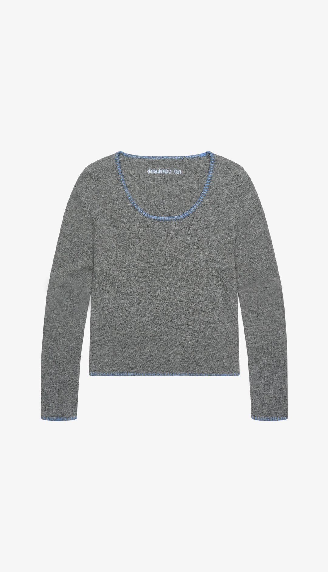 노컨텐츠 266. Stitched Knit _ Grey 상품 이미지 3