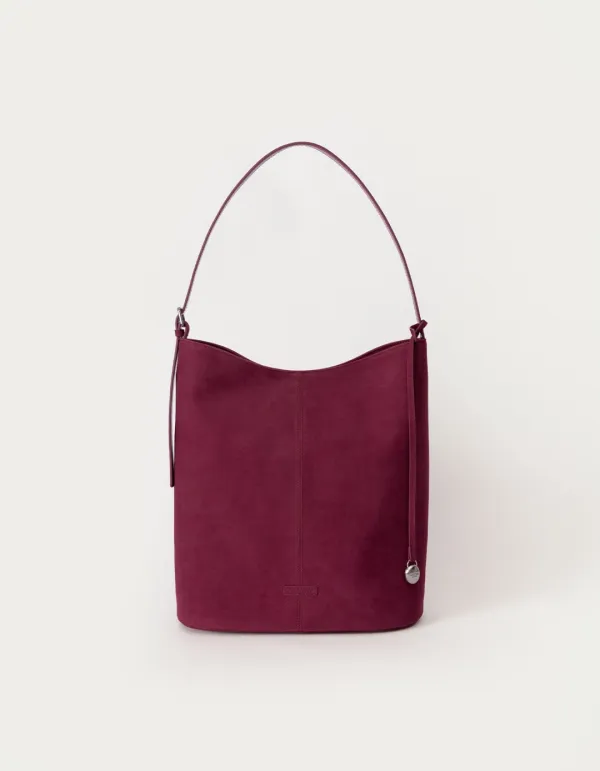 Suede Benta Shoulder Bag - Grape