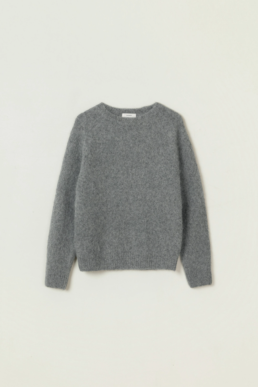 세이지먼트 ALEPH ALPACA ROUND KNIT_GRAY 상품 이미지 1