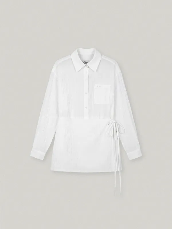 ARIA SHEER STRIPE SHIRT - WHITE아리아 시어 스트라이프 셔츠