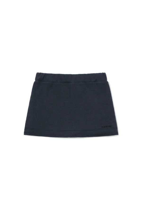 WAFFLE BASIC MINI SKIRT, NAVY