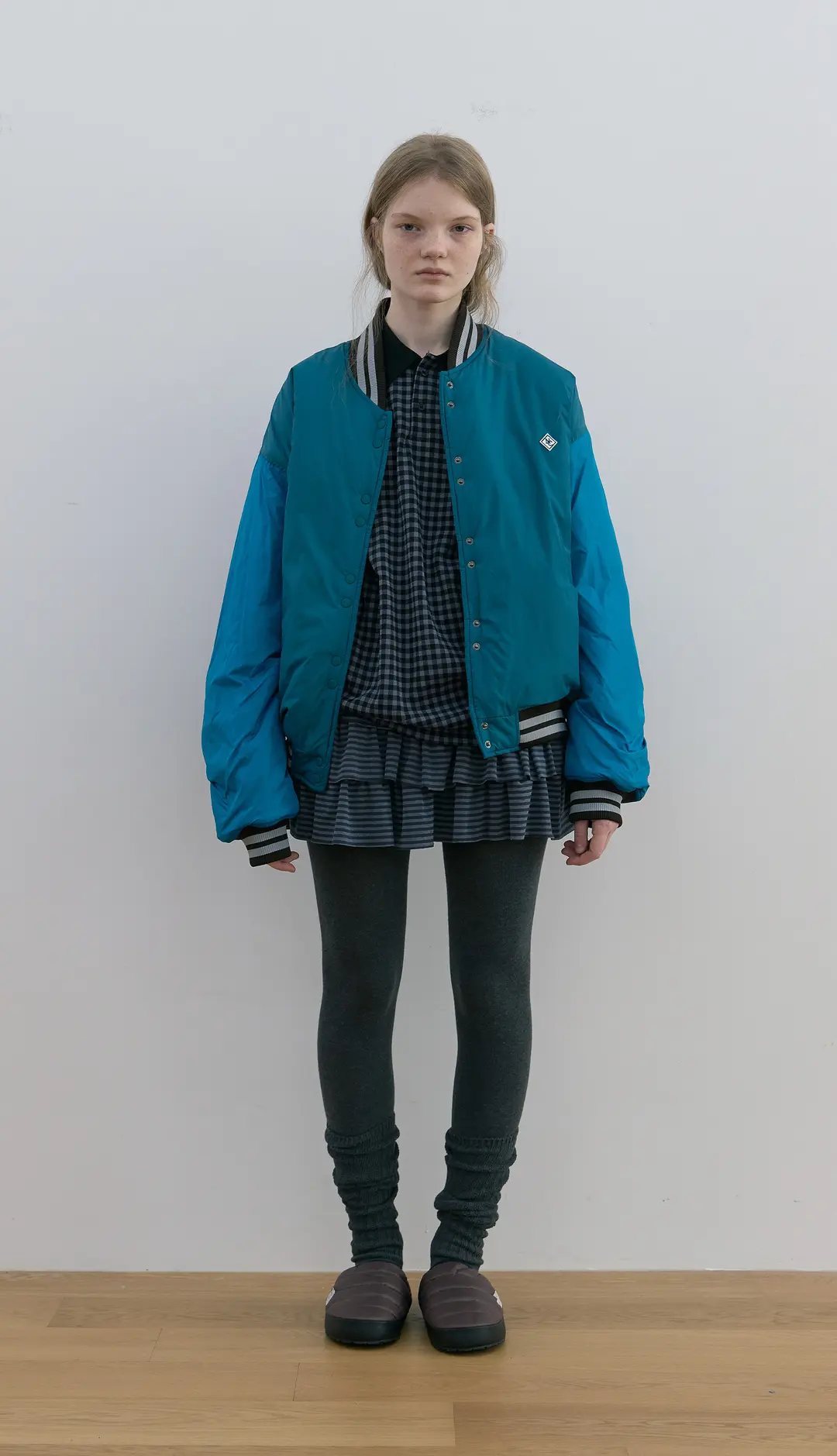 노컨텐츠 135. Baseball jumper _ Green&Blue 상품 이미지 2