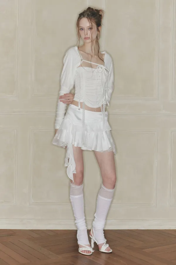SWAN SKIRT white