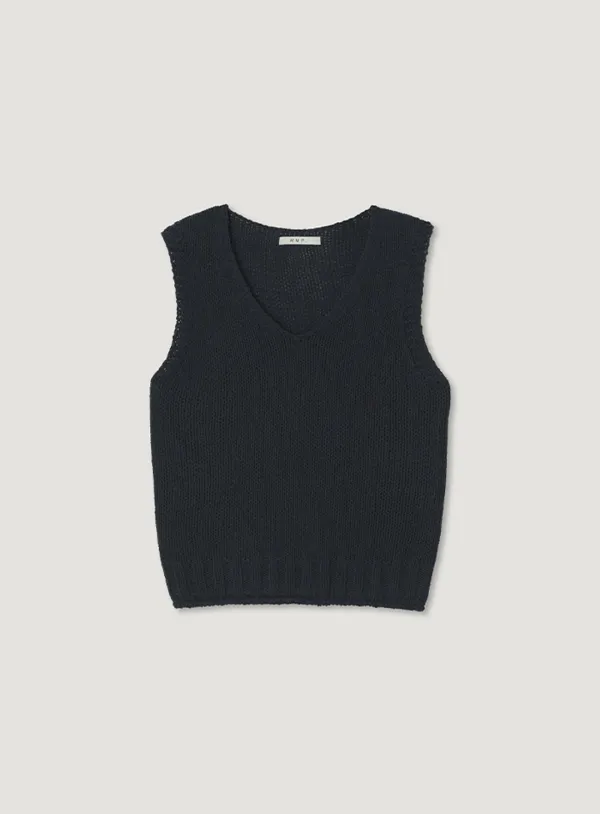 NEFF KNIT SLEEVELESS_CHARCOAL