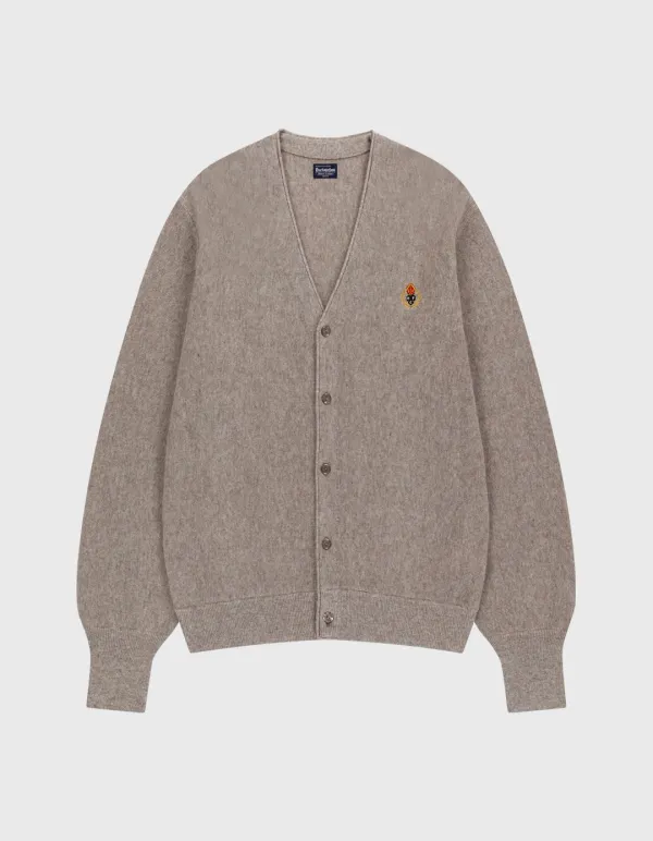 CREST WOOL CARDIGAN / L.Beige