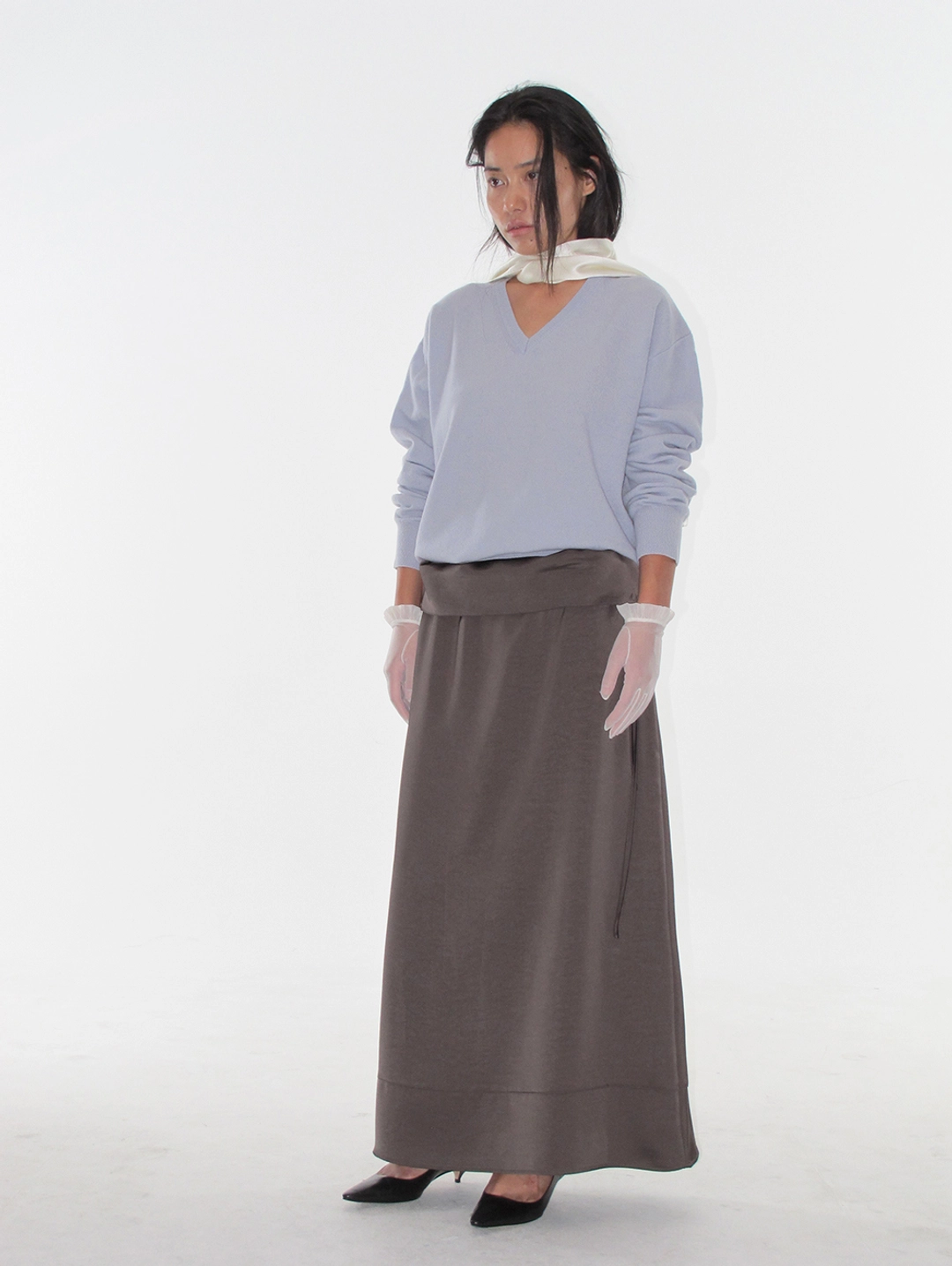 쏘딩키브레드 Moss Charcoal Skirt 상품 이미지 2