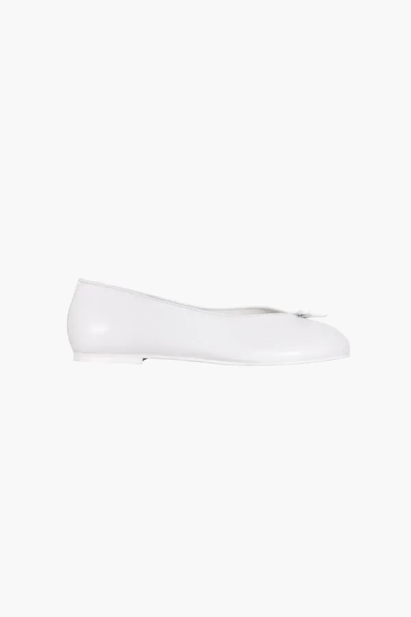 TOE BALLERINA IN WHITE NAPPA