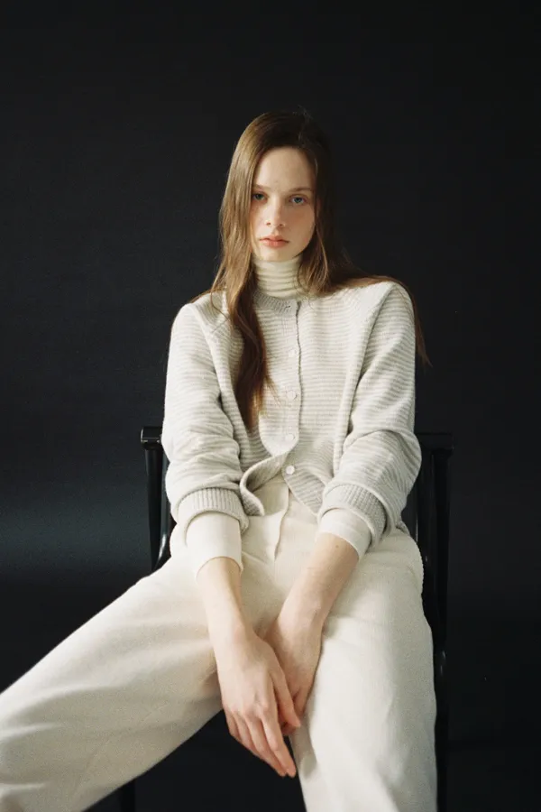 Manon Cashmere Cardigan (light grey)