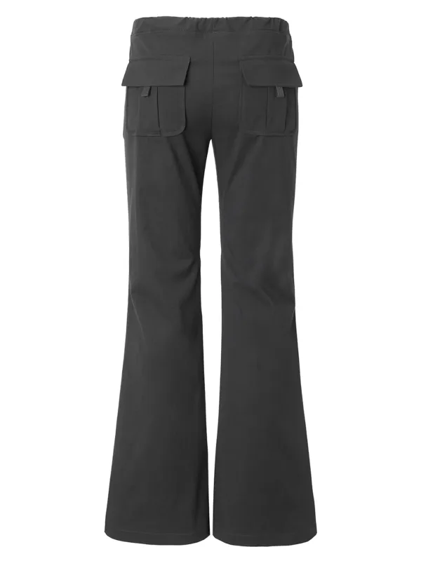 Tap Shirring String Pants (charcoal)