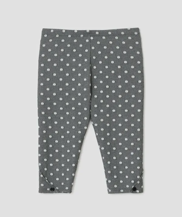 Dot Capri Leggings [Gray]