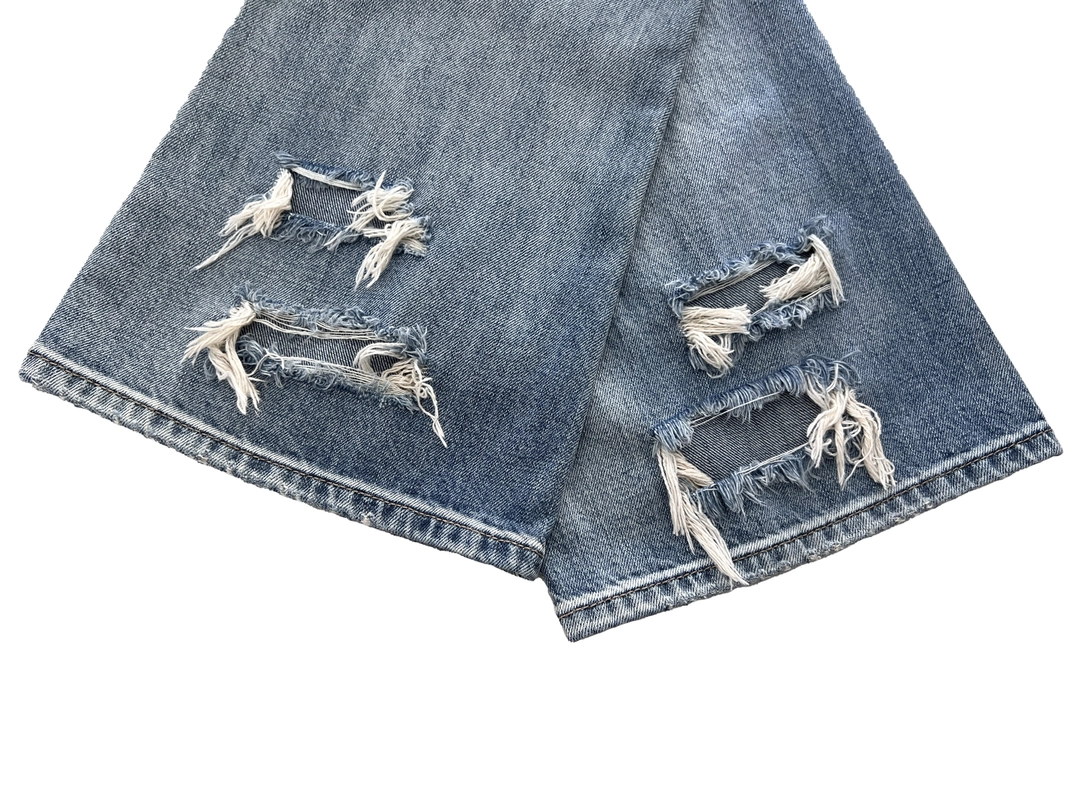 이네기 Pray Distressed Bootcut Jeans (blue) 상품 이미지 3