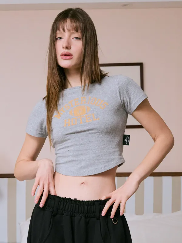 RUGBY U LINE T-SHIRT - GREY