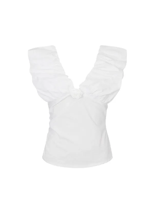 Volume Puff Blouse (White)