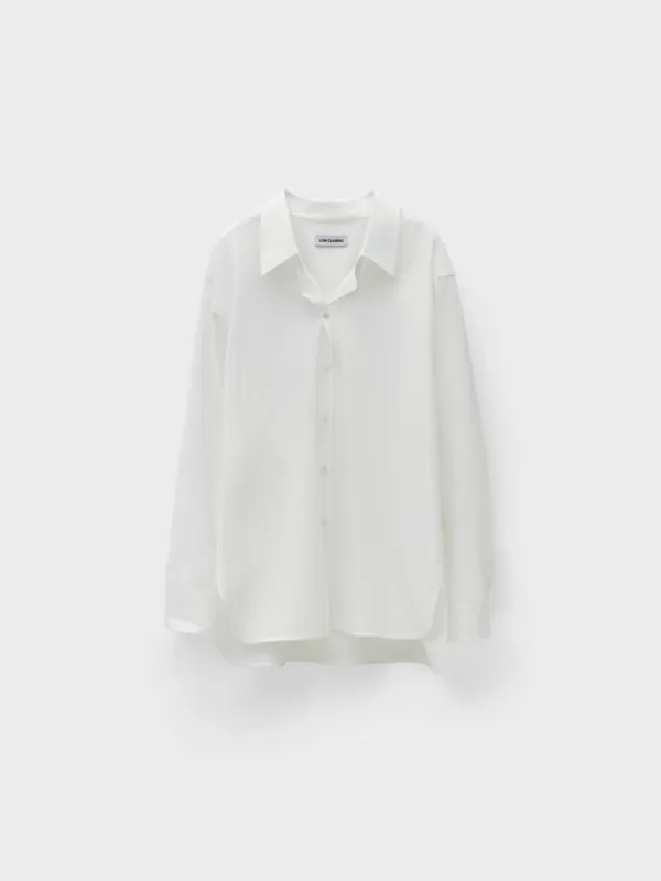 Effortless Oversize Turn-Up Shirt_White
