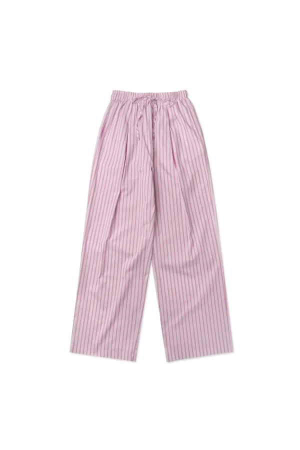 Stripe easy pants_pink