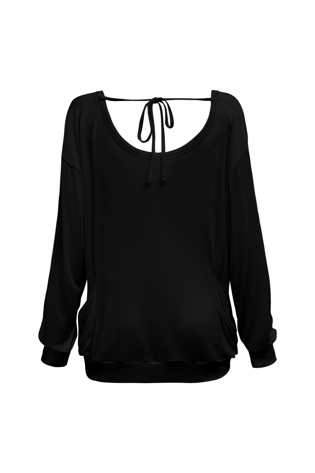 체메씨 LOOSE DEEP-NECK LONG SLEEVE (BLACK) 상품 이미지 3