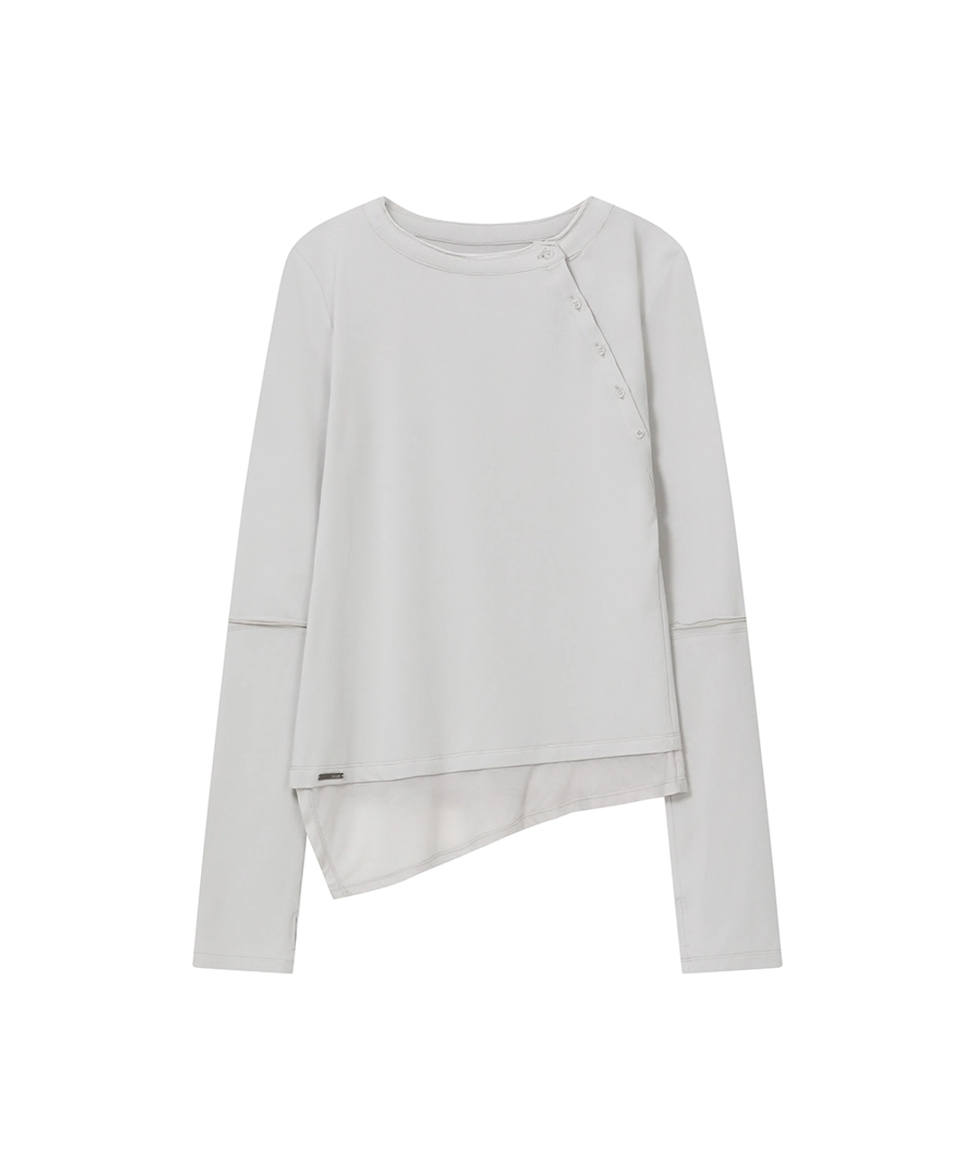 미세키서울 [레이 PICK] Slash button layered long sleeve LIGHT GREY 상품 이미지 1