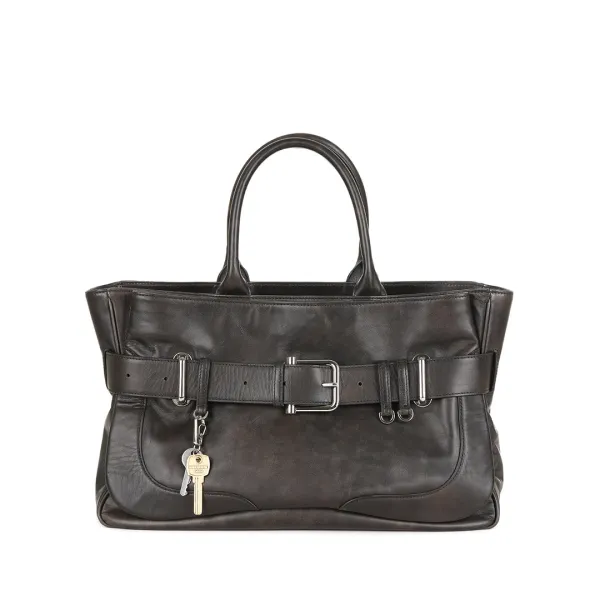 TOTE BROCLE [STAIN BROWN]