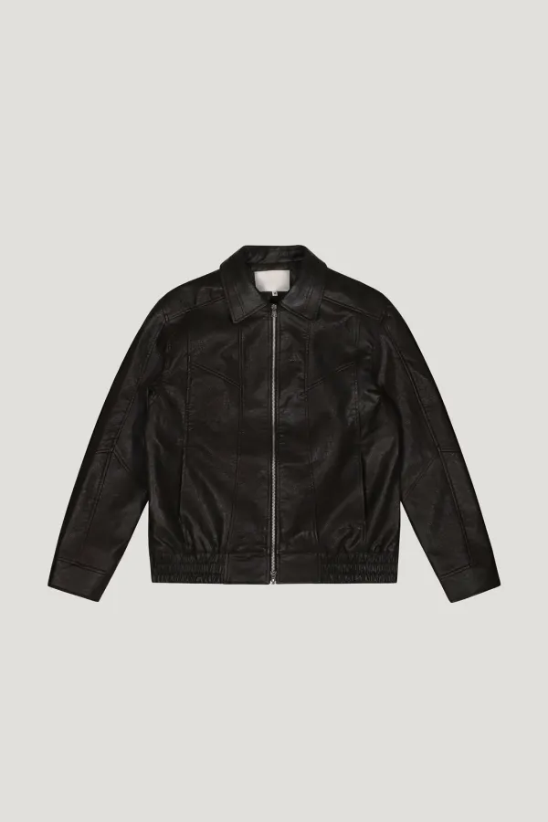 camber leather jacket (khaki)