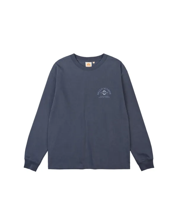 HAWAII Arch Logo L/S Tee_VTG Navy
