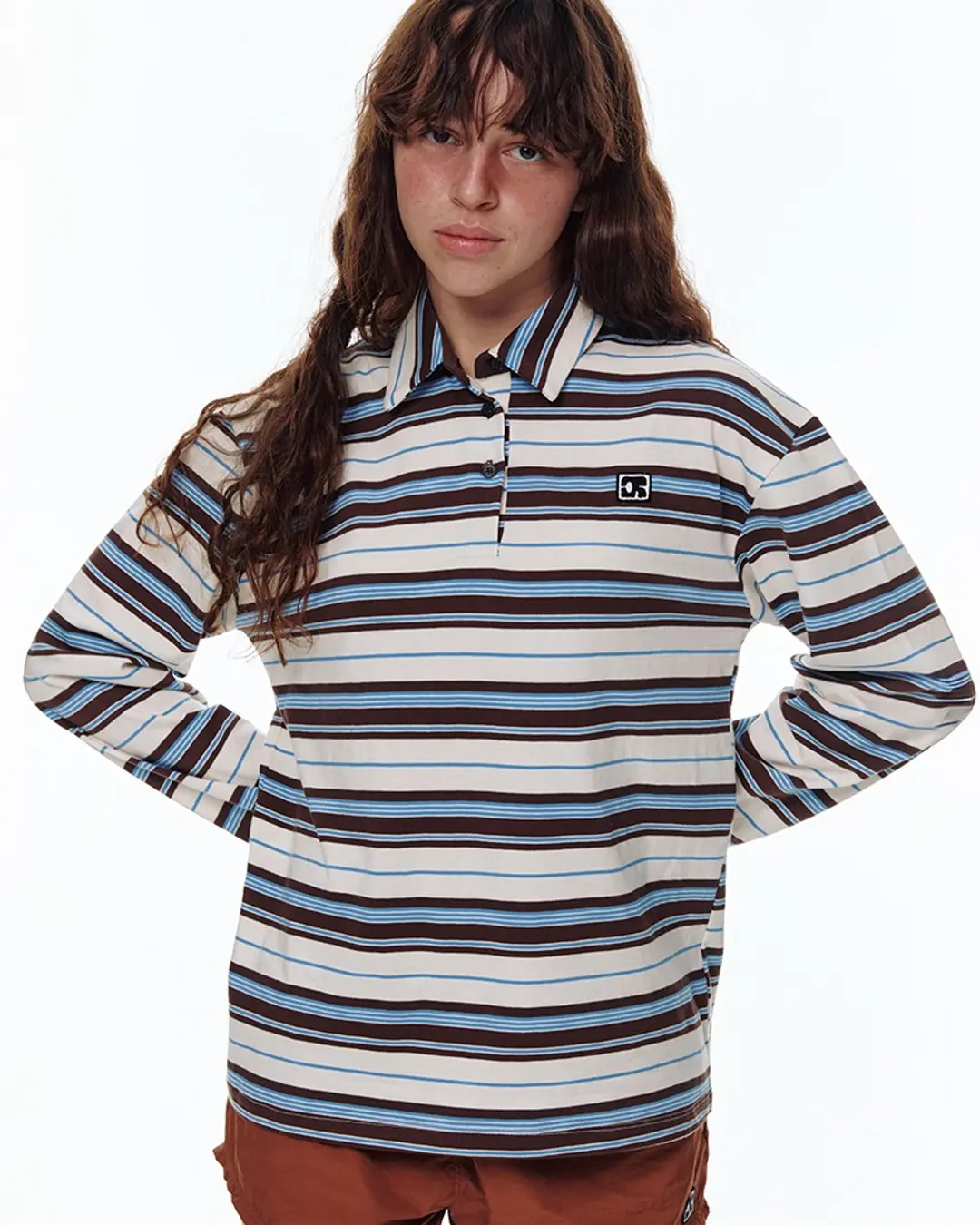 센토르 CENTAUR STRIPE COLLAR LONG SLEEVE_CREAM 상품 이미지 1