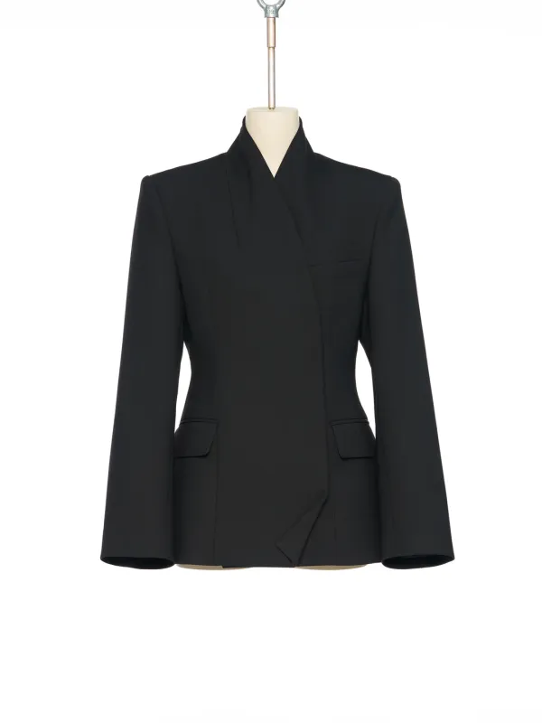 FW25 BLACK SHAWL COLLAR JACKET