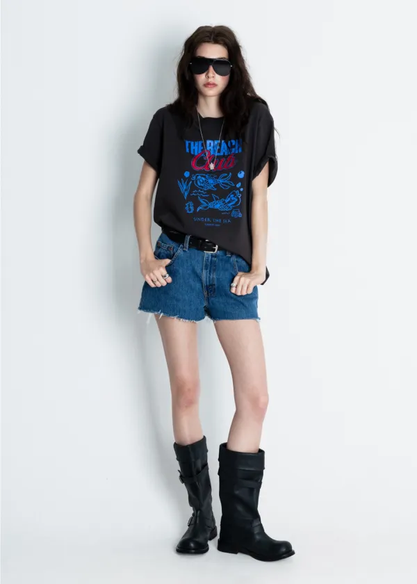 Ayin printing t-shirt (Charcoal)