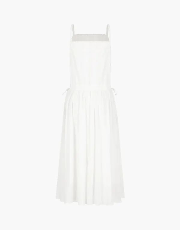 cotton jacquard overall one-piece - white