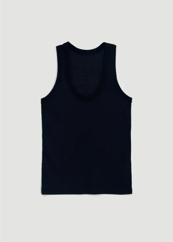 Ribbed sleeveless (Black)