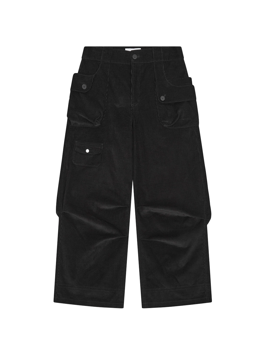 뚜오미오 BUTTON POCKET CORDUROY PANTS [BLACK] 상품 이미지 1