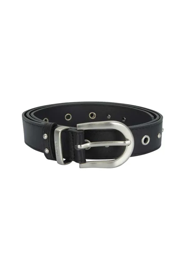 TWINS EYELET BELT / BLACK