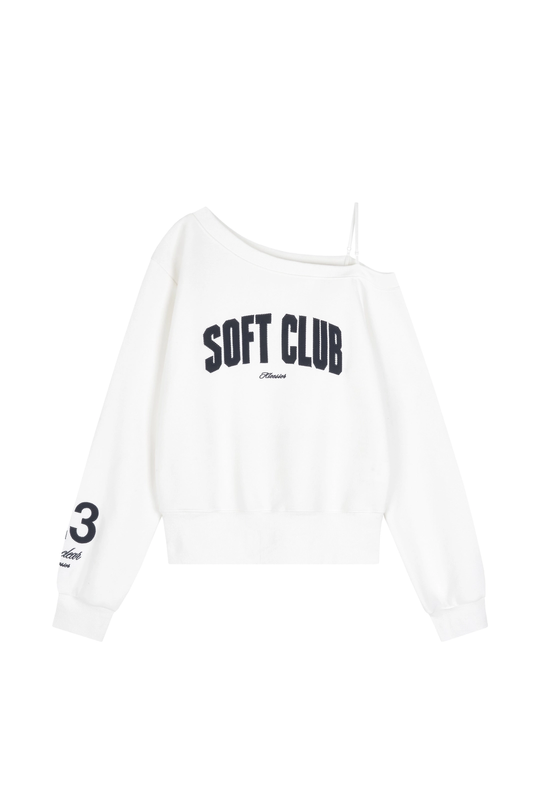 클리시어 25 SOFT line sweatshirt, White 상품 이미지 1