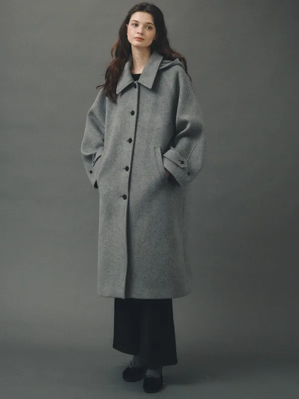 2 Way Classic Hooded Mac Coat_Charcoal