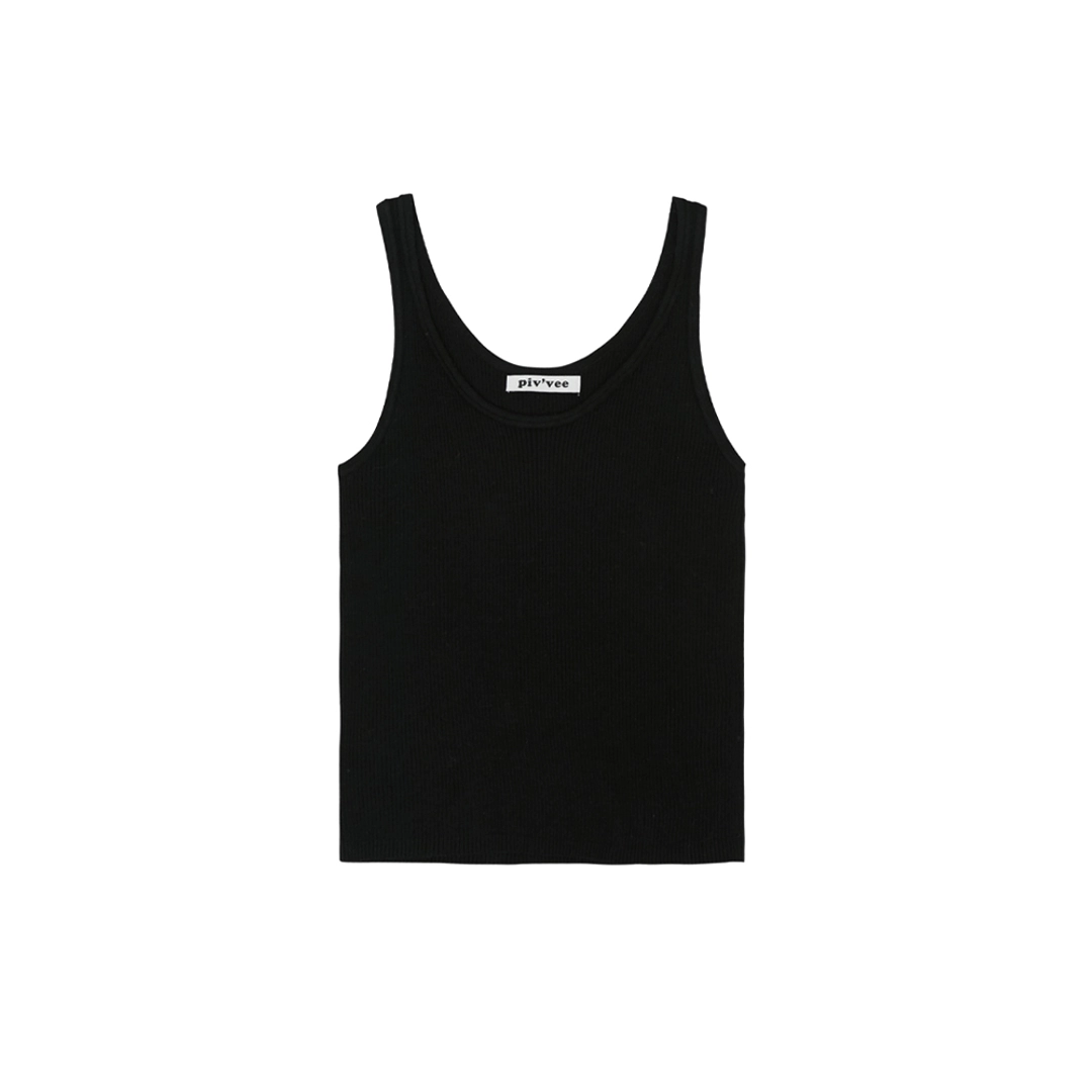 피브비 Slim Sleeveless Knit Top (ebony black) 상품 이미지 1